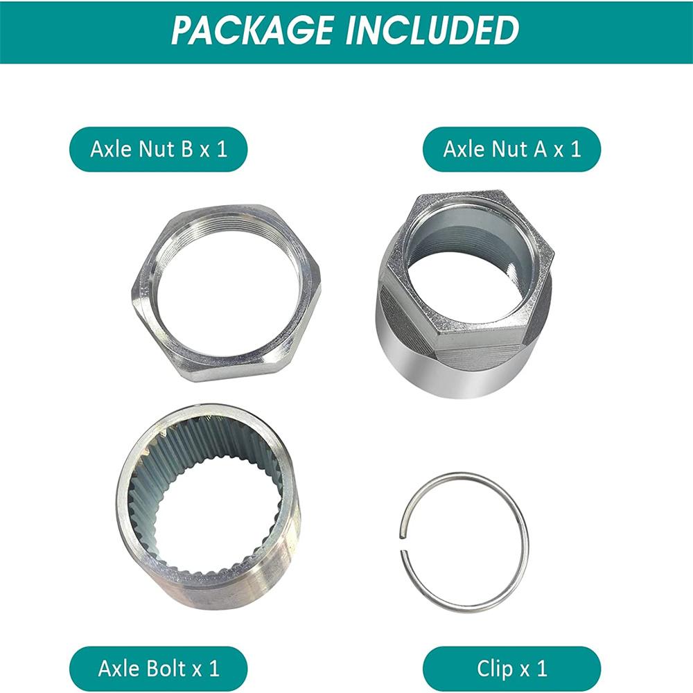 1 x Комплект стопорного болта оси, стопорной гайки оси, стопорного кольца 90308-HB9-000 для квадроциклов Honda TRX400X TRX450R