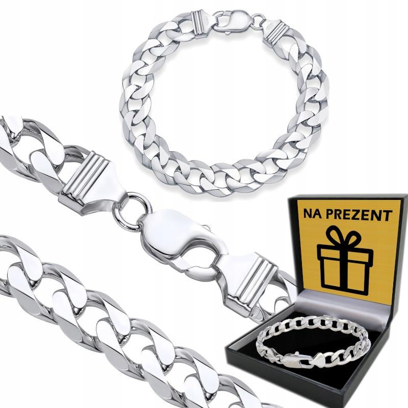 THICK Silver Men' Bracelet 925 Silver Bracelet 12mm/21cm Armor