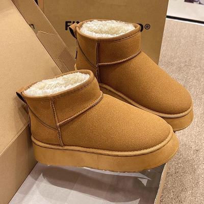 [Отправка в тот же день] 2025 новые зимние ботинки на толстой подошве для мужчин и женщин, утепленные и утолщенные нескользящие теплые хлопковые ботинки