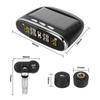 Temperature Alert LCD Display Solar Power TPMS Car Tire Pressure Alarm Monitor System With 4 Internal/External Sensor