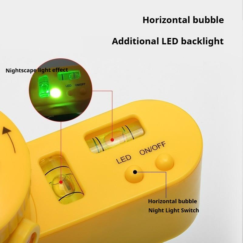 Инфракрасный лазерный уровень с кронштейном, многофункциональный литьевой измеритель, отвес, вращающаяся бытовая линейка-уровень со светодиодной подсветкой