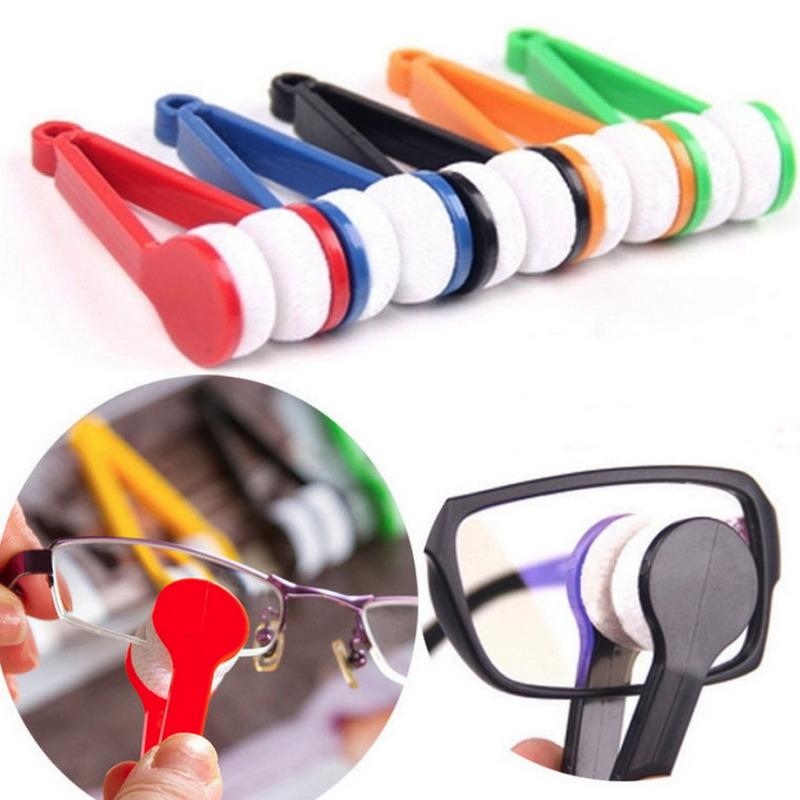 Mimi Portable Multifunctional Glasses Cleaning Rub Two-side Glasses Brush Microfiber Spectacles Cleaner Glasses Cleaning Tools