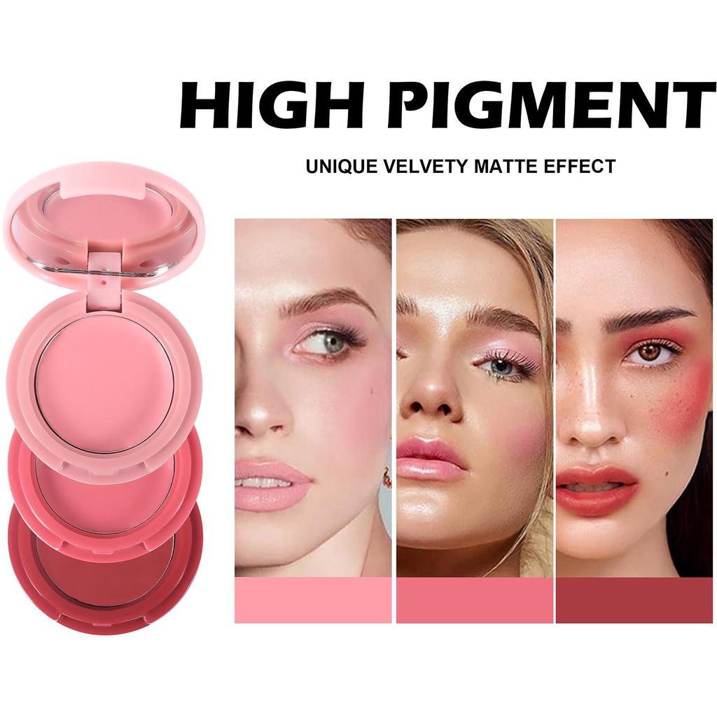 HANDAIYAN Натуральные матовые румяна для лица, бархатистый гладкий крем для губ, румяна для щек, румяна, водостойкий макияж