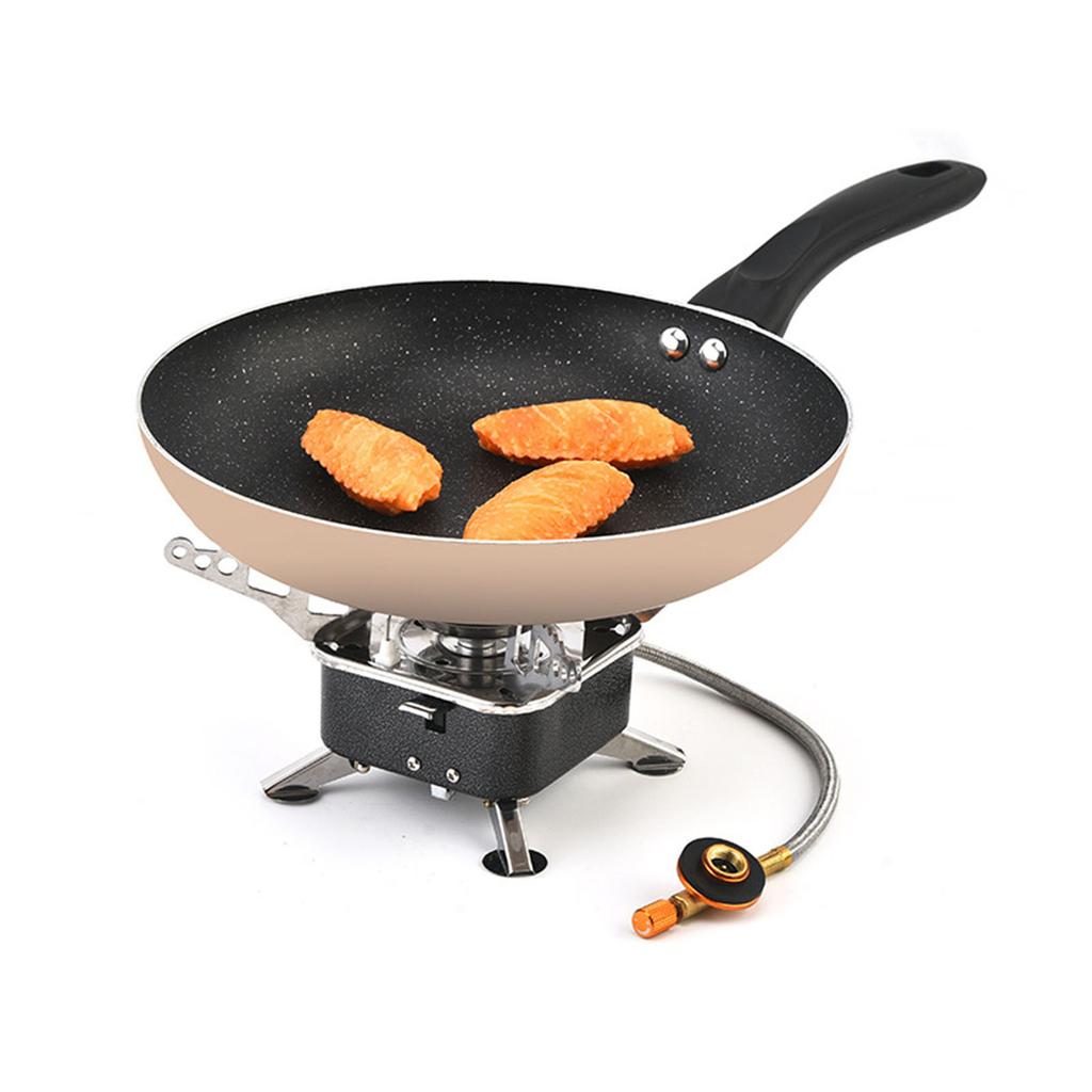 Компактная походная газовая плита, переносная уличная плита, простая в использовании складная плита, идеально подходит для кемпинга, походов и пикников