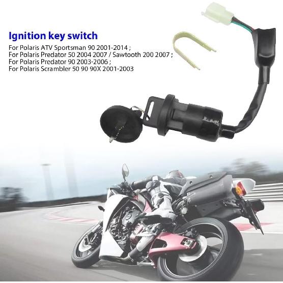 Ignition Key Switch Fits POLARIS OUTLAW 110 EFI/SPORTSMAN 110 EFI 2016-2018