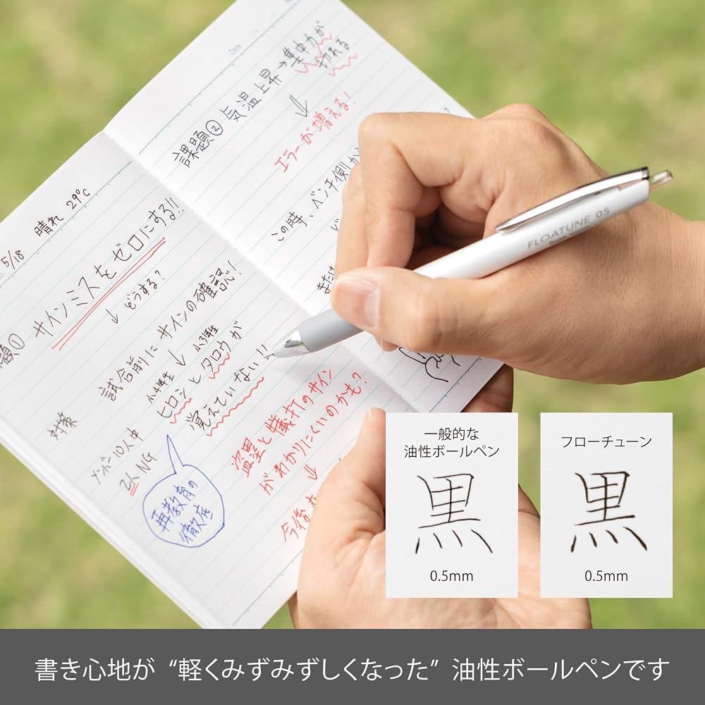 Pentel BZN205-3AMZ Масляная шариковая ручка Набор Flow Tune, Черный, Красный, Синий, 0,5 мм