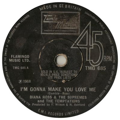 7-дюймовая пластинка SUPREMES & TEMPTATIONS - I'm Gonna Make You Love Me TMG685 Tamla Motown 1969 UK Soul/Funk Б/у