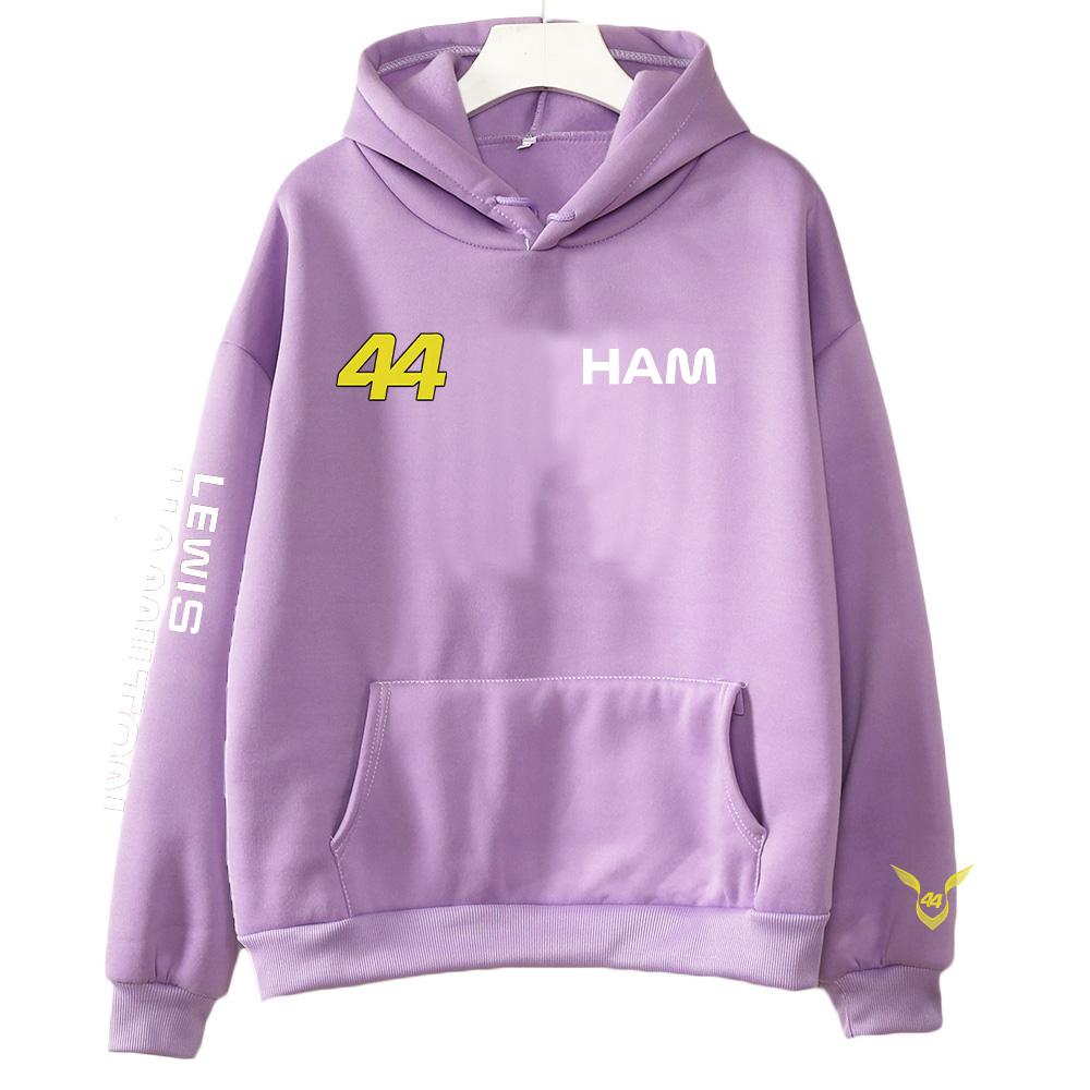 Худи Hamilton 44 Худи Lewis Hamilton Racing Унисекс Модная одежда С длинным рукавом Уличная мода Спортивный костюм Худи