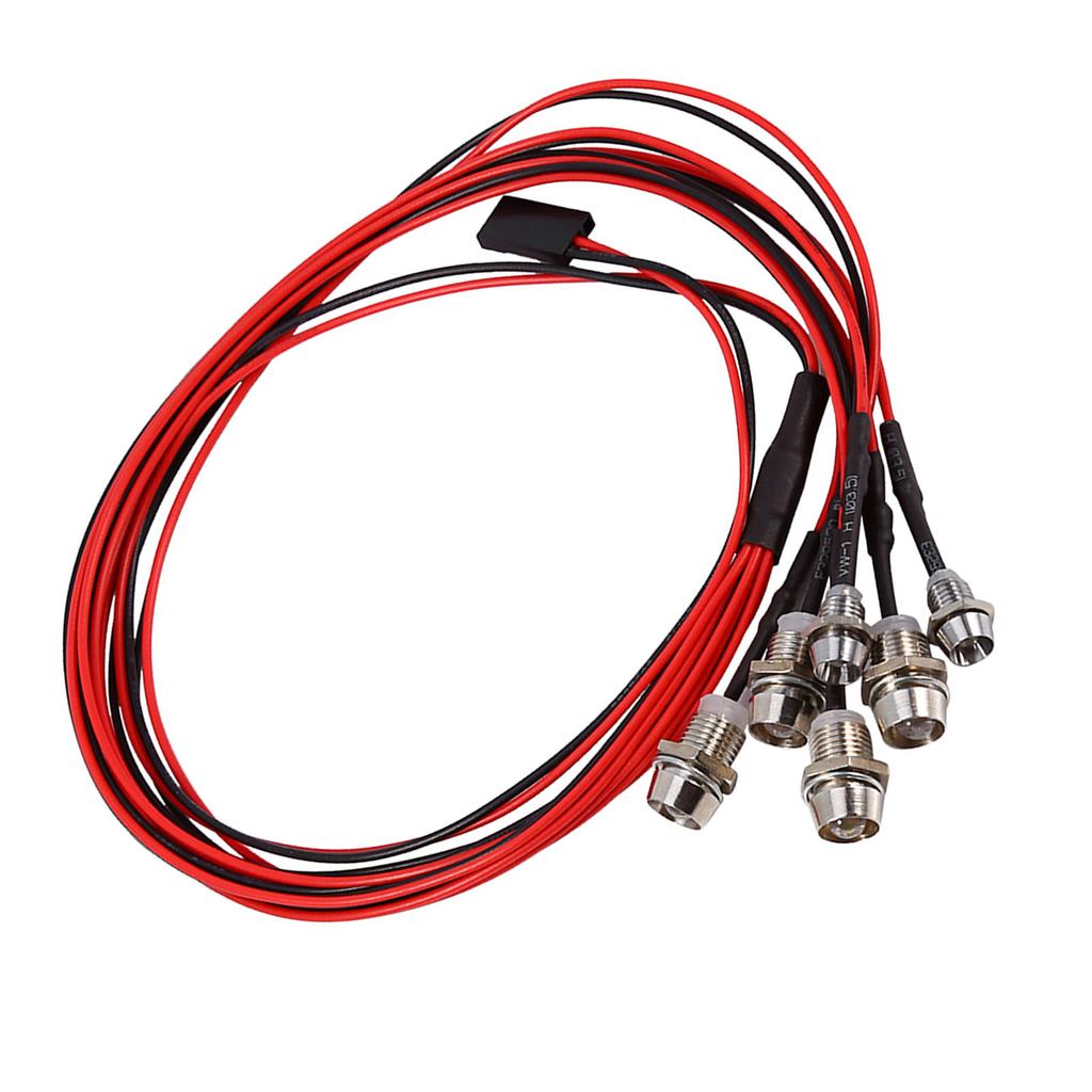 6 светодиодов 3-7 В комплект фар задних фонарей для модели автомобиля грузовика с дистанционным управлением 1/10 диаметр светодиода 5 мм/3 мм