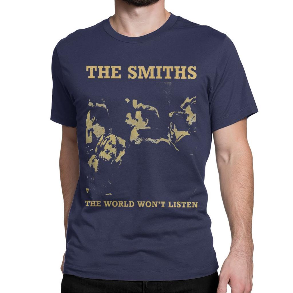 Повседневные винтажные футболки The Smiths для мужчин и женщин, с круглым вырезом, из чистого хлопка, футболки инди-панк-рок-группы, новинка, топы