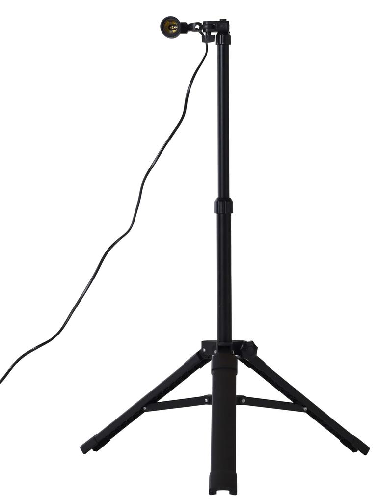 Подставка-тренога для освещения может быть прикреплена к различным регулируемым светильникам, может быть установлена вертикально и с выключателем питания с длиной шнура для внутреннего освещения, для работы в гараже