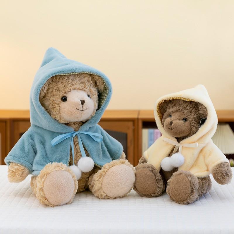 Adorable Hooded Mia Bear Plush Toy Girlfriend Birthday Gift Couple Teddy Stuffed Animal Bed Decor
