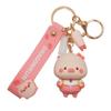 Набор из 2 ключей Lucky Life с изображением милой свиньи, спортивная форма синего и розового цвета