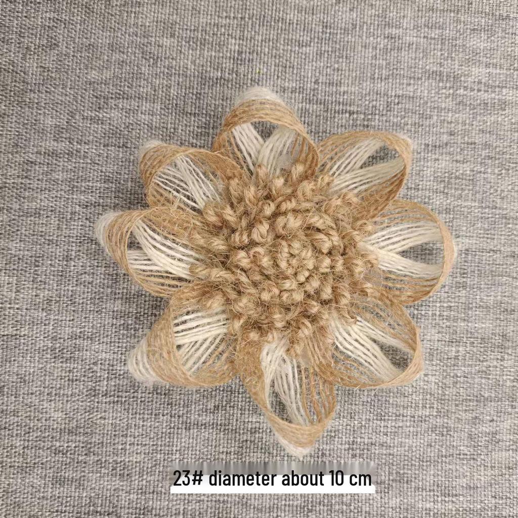 Льняная цветочная корзина ручной работы: 3D-украшение для шляпы в виде розового банта для поделок своими руками и в детском саду