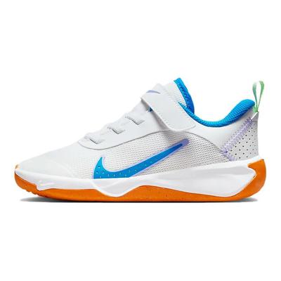 Кроссовки Omni Multi-Court PS White Photo Blue Kids Vapor-Green Total-Orange DM9026-107