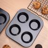 1 pc 4 Cup Muffin Pan Muffin baking tray Cupcake Molds  Nonstick Cupcake Baking Pan for Counter Top Oven Small Oven