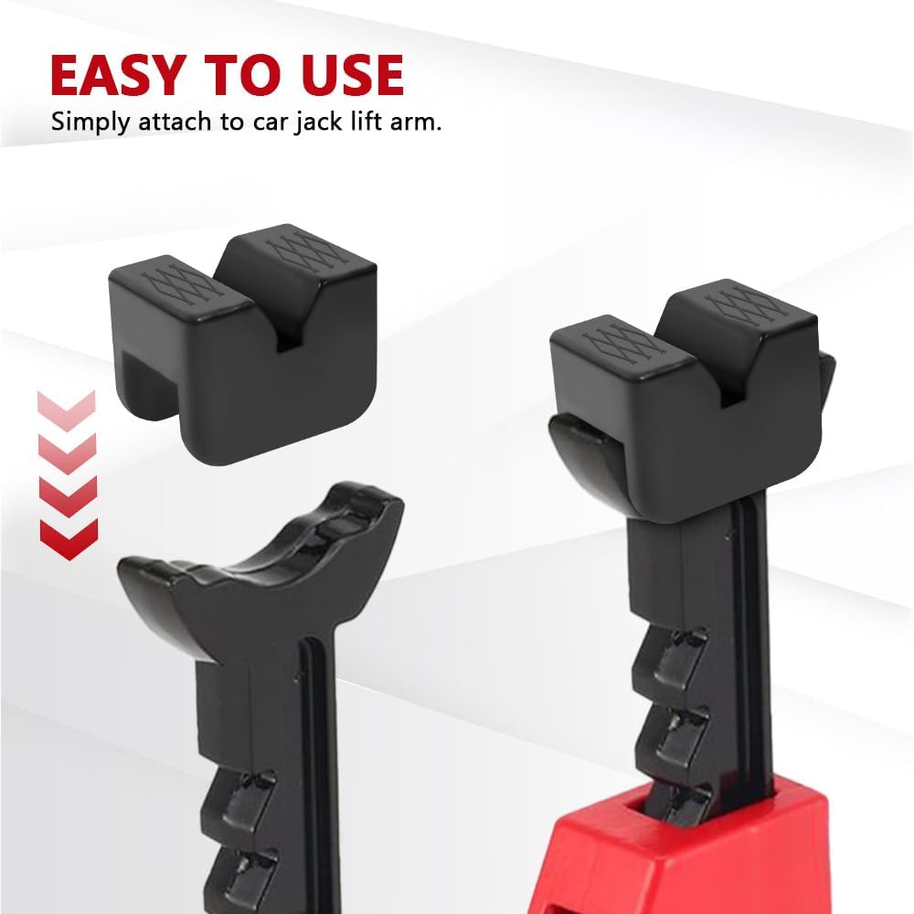 4PCS Car Jack Stand Pads, 3 Ton Rubber Jack Pad Adapter For Jack Stands, Universal Rubber Slotted Frame Rail Pinch Welds Protector, Heavy Duty Jack