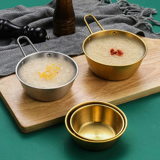 Корейская кухня Кастрюля из нержавеющей стали с двумя ручками для рамена и супа