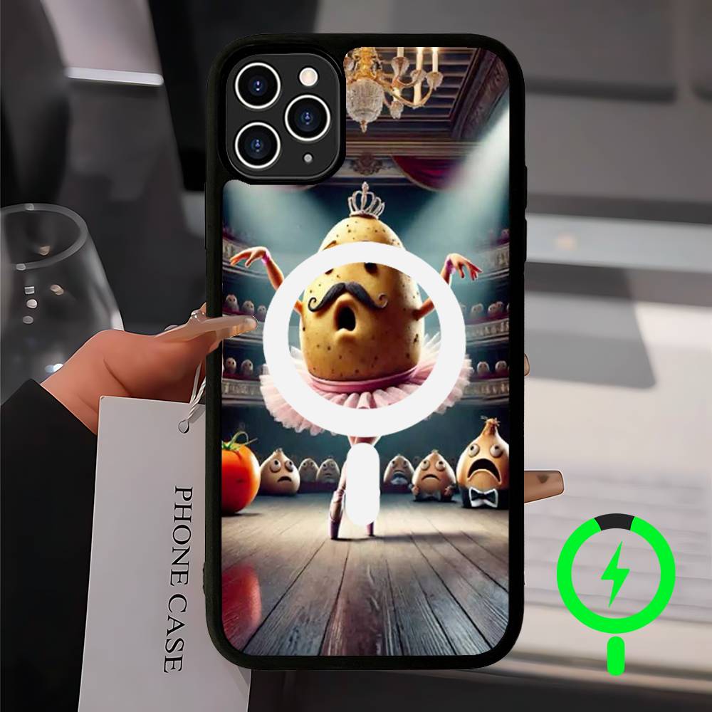 ITALIAN Brainrot Creative Animal For Magesafe Magnetic Wireless Phone Case For IPhone 17 Pro Max Air 13 12 Mini 16 15 14 11