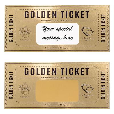 1 комплект Deluxe Golden Ticket Surprise Scratch Off Card Christmas Surprise Reveal Card Scratch Off Ticket Surprise Gift Raffle Gift