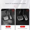 For Tesla Model 3 Y Foot Pedals Cover Accesories Aluminum Alloy Accelerator Gas Fuel Brake Rest Pads Mat