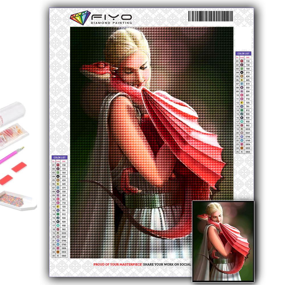 DIY 5D алмазная живопись Дракон и красота комплект для вышивки крестом полная дрель вышивка мозаика художественная картина стразы подарок