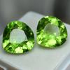 Natural Green Peridot 16.2 Ct Pear Cut   Loose Gemstone PAIR For Jewelry