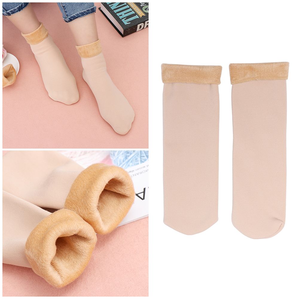 Winter Warmer Snow Boots Thermal Velvet Floor Stocking Wool Hosiery Thicken Socks Cashmere