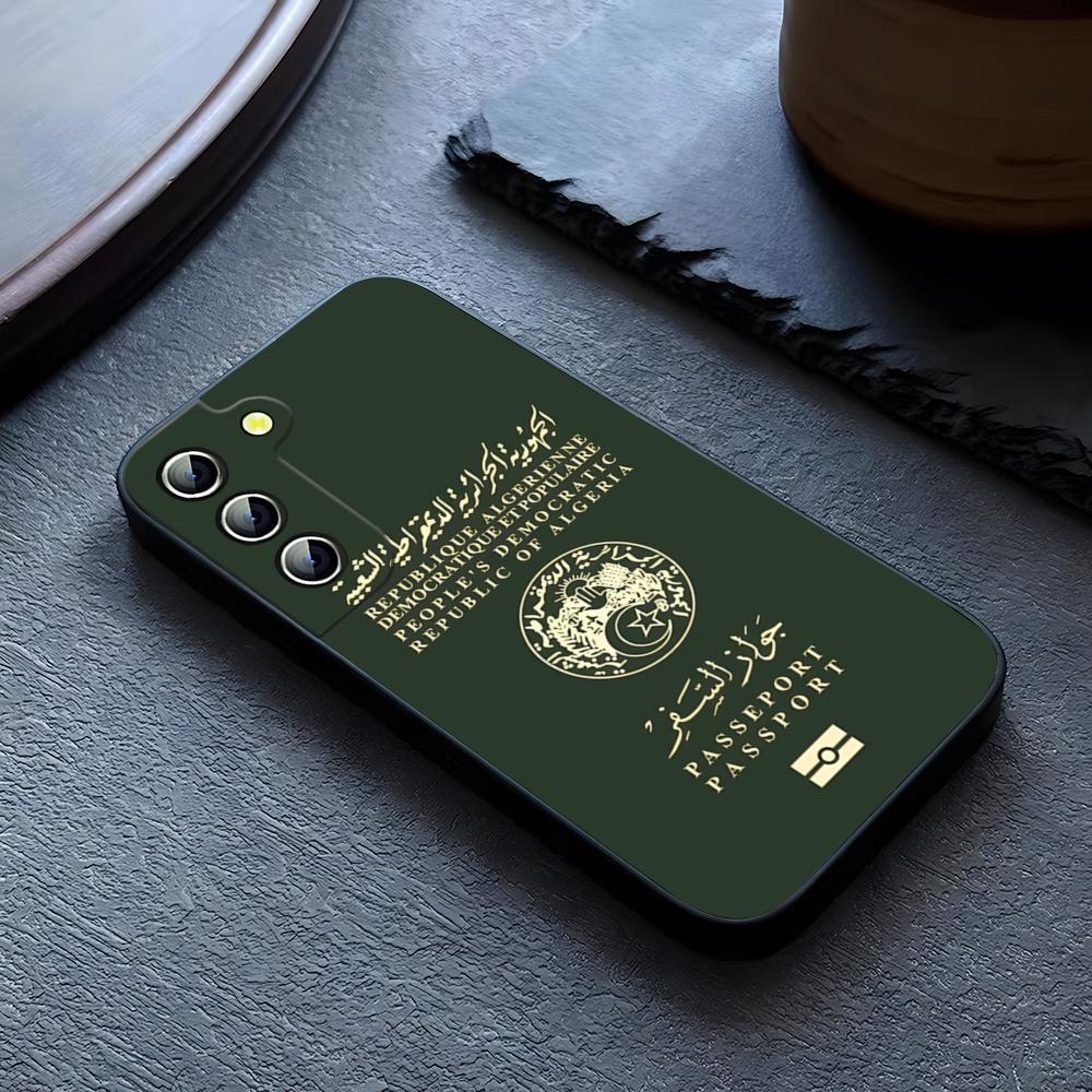 Algerian USA Passport Phone Case For Samsung Galaxy S26 S24 S23 S22 S25 S21 S20 Ultra Fe Plus A54 A24 A55 A53 Coque