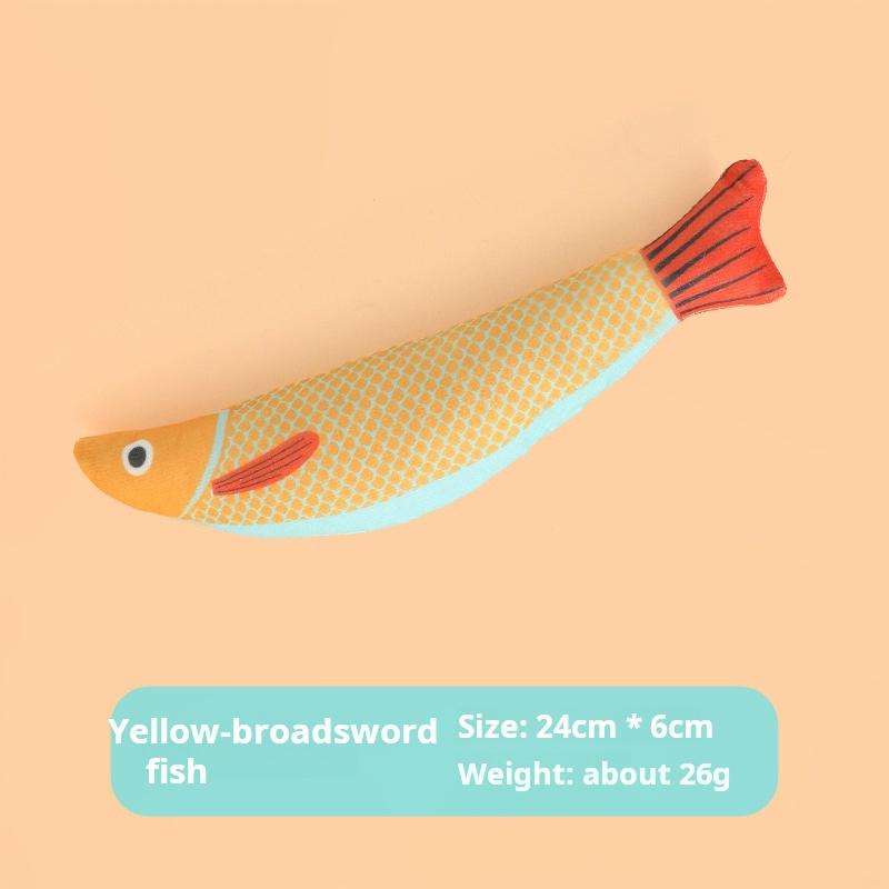 Игрушка для кошек Кошачья мята Игрушка для самостоятельного развлечения Домашний котенок Интерактивный плюшевый кот, режущий зубы, креативный звучащий кот, милый 3D-симуляция, в форме рыбы, уникальный