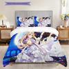 Magical Guardian Wings Staff Bedding (1 * duvet cover + 2 * pillowcase, without core) 2D Flat Christmas birthday gift Soft and comfortable Bedding set