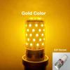 Лампа E27 Светодиодная Цветная Кукурузная Лампа 12 Вт Розовая Красная Синяя Зеленая Фиолетовая Золотистая 7 Цветов Лампа Ac 220 В Лампа Люстра Украшение