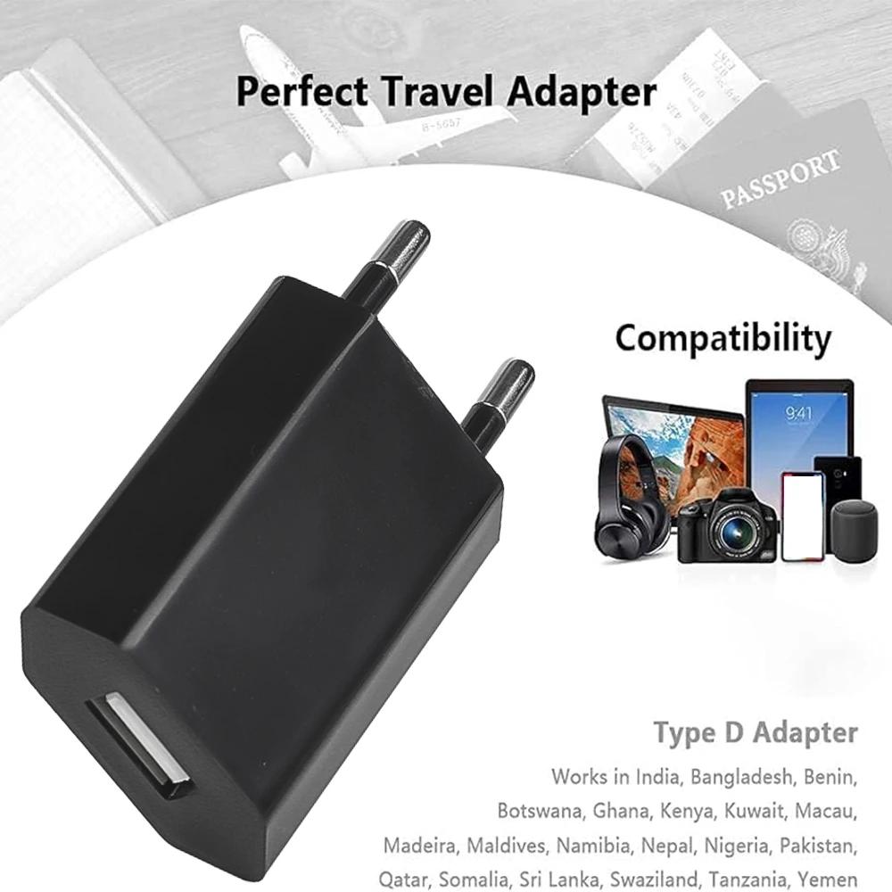 1/5 шт. Универсальное зарядное устройство EU Plug Travel Mini USB 5 В/1 А, адаптер питания для зарядки мобильных телефонов для iPhone, Samsung, Xiaomi