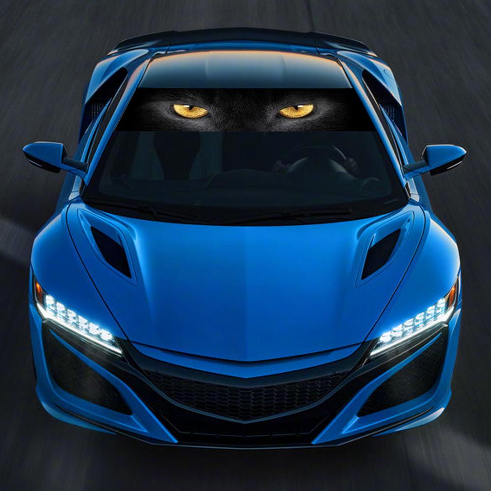 Переднее лобовое стекло автомобиля, 3D наклейки, передняя и задняя шестерня, декоративные солнцезащитные наклейки, декоративные наклейки для автомобиля