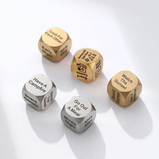 Дата Вечер Идеи Решающие Кости Портативные Нержавеющая Сталь Взрослые Пары Решающие Кости День Святого Валентина Годовщина Девушка Парень Муж Жена Подарок