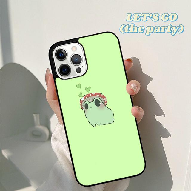 Осенний Мятно-Зеленый Смешной Лягушонок Чехол для Телефона для iPhone 17 Air 16 16e 15 12 11 13 14 Pro Max Apple Plus Coque