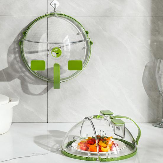 Крышка для еды с защитой от брызг для пароварки Встроенная ручка Прозрачная защита от брызг Крышка для микроволновой печи для хранения продуктов