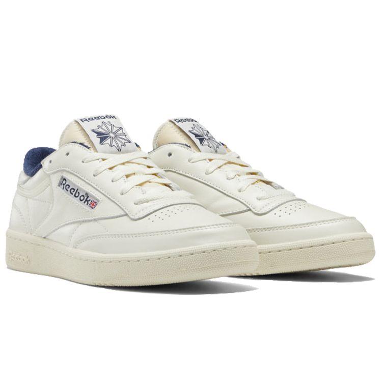 Reebok Club C 85 Vintage Chalk Vector Темно-синие кроссовки унисекс Белый алебастр GX3683