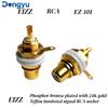 EIZZ EZ-101 Фосфористая бронза Позолоченное RCA гнездо Hi-Fi ламповый усилитель Lotus Аудио штекерный разъем для усилителя ДинамикаХороший продукт