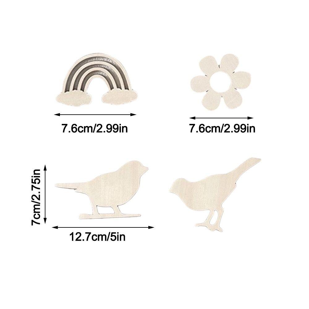 Сделай сам Наклейки на стену Облака 3D Наклейки на стену Милые Деревянные наклейки Настенные украшения Декор детской комнаты
