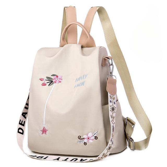 Водонепроницаемый оксфордский женский рюкзак, модные противоугонные женские рюкзаки, школьная сумка с вышивкой, высококачественный рюкзак большой вместимости