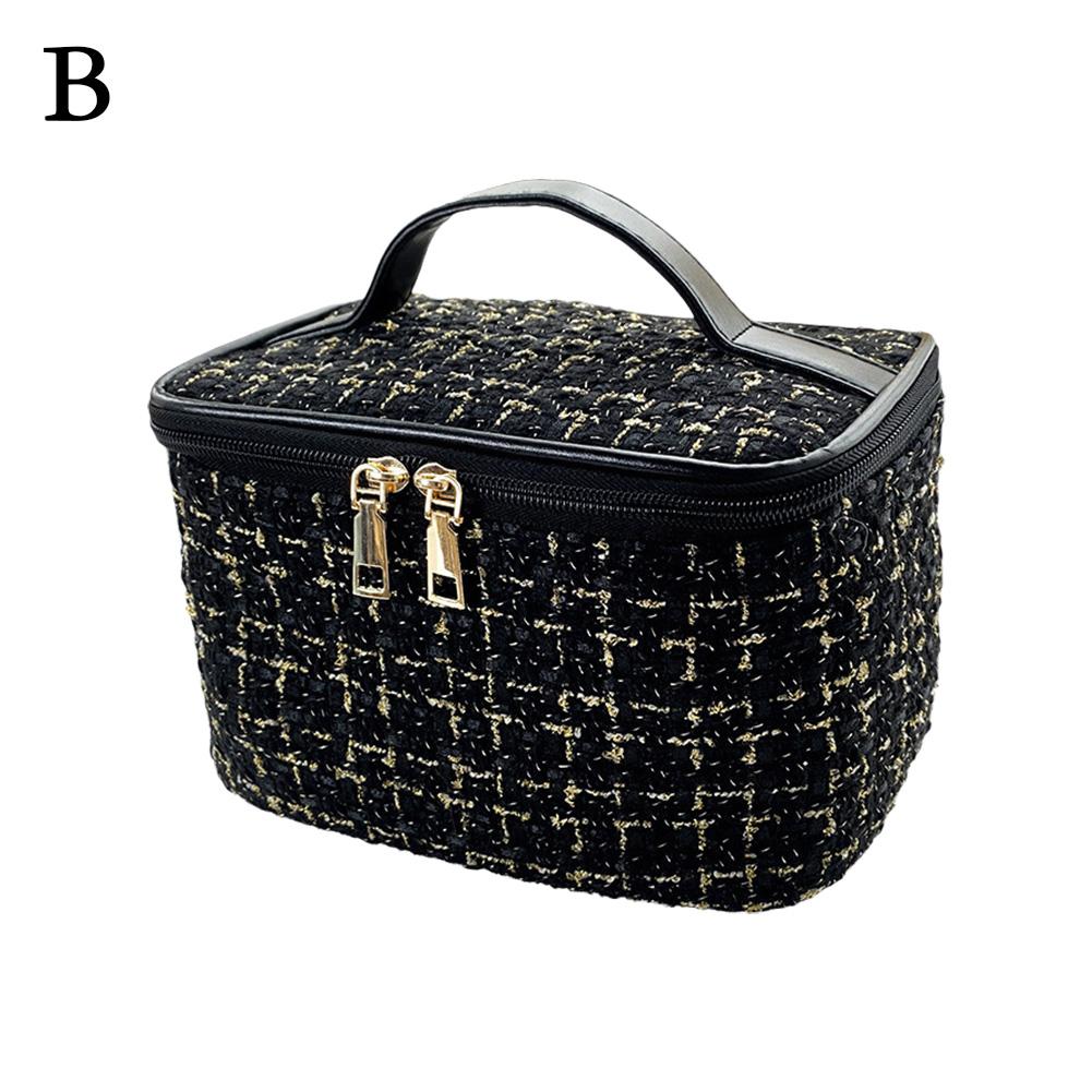 Новая женская сумка большой вместимости, портативная дорожная косметичка, новая клетчатая портативная маленькая косметичка с ароматом, косметичка для выхода