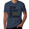 Ешь Спи Какай Повторяй Футболка футболка мужская дизайнерская печатная футболки для мужчины Футболка