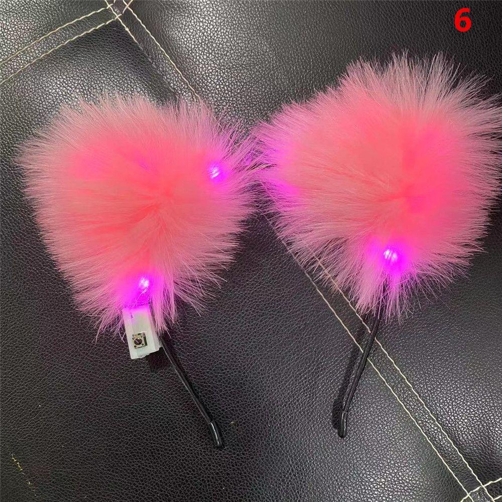 With LED Light Masquerade Cosplay Headwear Fancy Dress Hairband Hair Accessories Cat Ear Headband