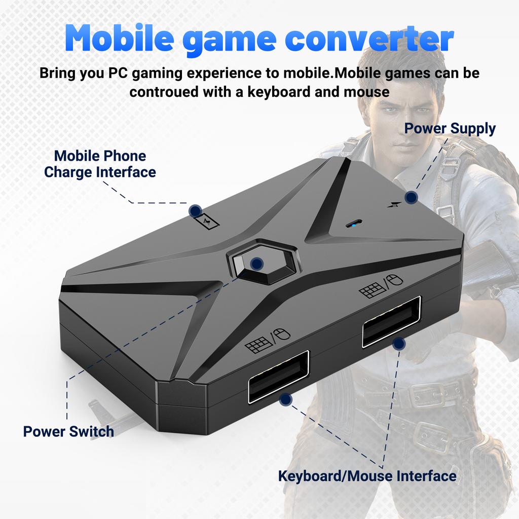 Конвертер Kit для мобильных игр Mobilador Kit Игровая клавиатура Мышь M1 Pro+ 5 в 1 Комбо Bluetooth-соединение Контроллер PUBG CF FF