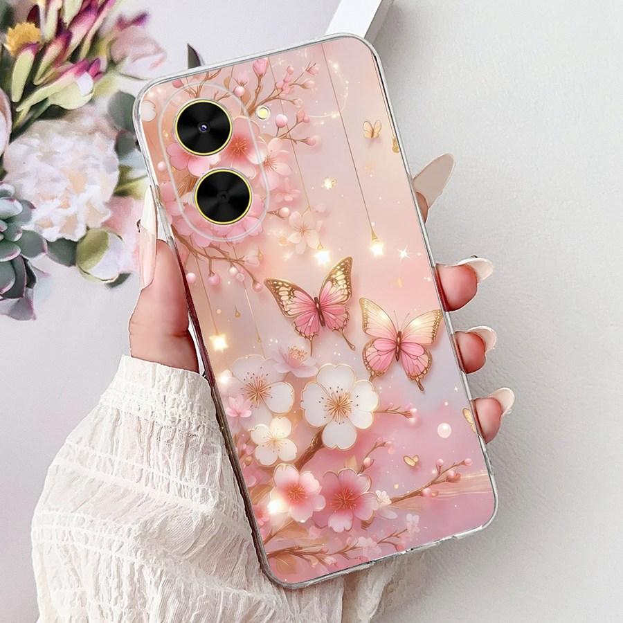 Чехол для телефона Xiaomi Poco C71 2025 Роскошная Расписная Задняя Крышка ТПУ Capa Мягкий Силикон Fundas для Xiaomi PocoC71 Защитный Чехол