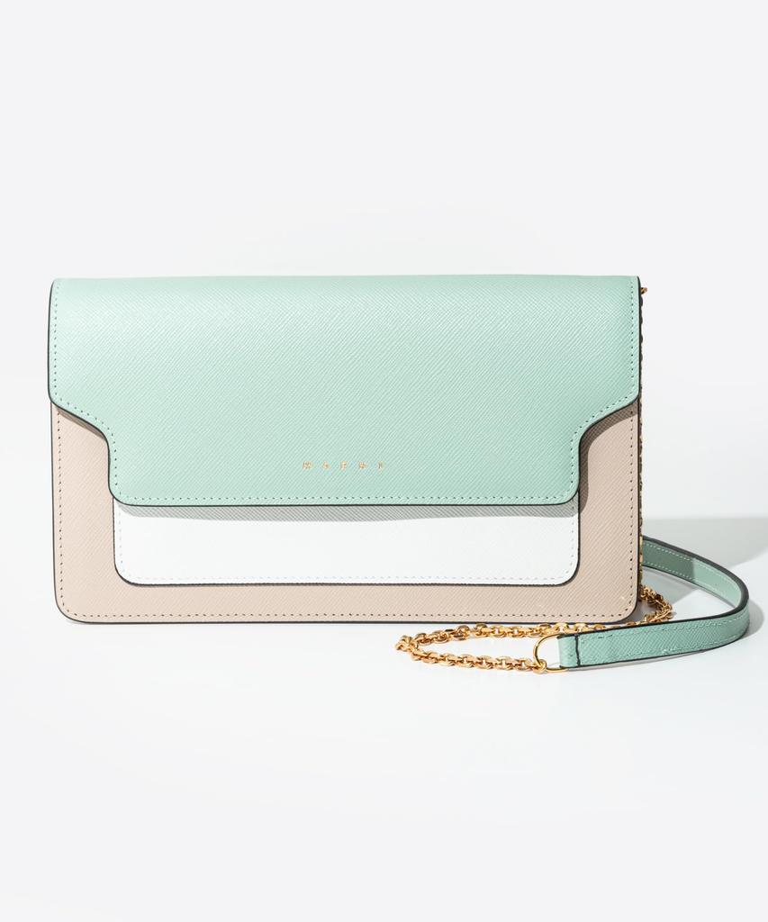 Длинный кошелек PFMO0085U1LV520 COLOR BLOCK Color Block ЧАЙ [Marni] Женский ЗЕЛЕНЫЙ/ИЗВЕСТКОВЫЙ/СВЕТЛО-ВЕРБЛЮЖИЙ [Товар]