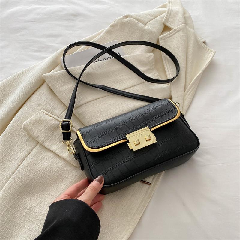 Modern Stylish Small Square Bag Beautiful Solid Color Design Everyday Shoulder Bag