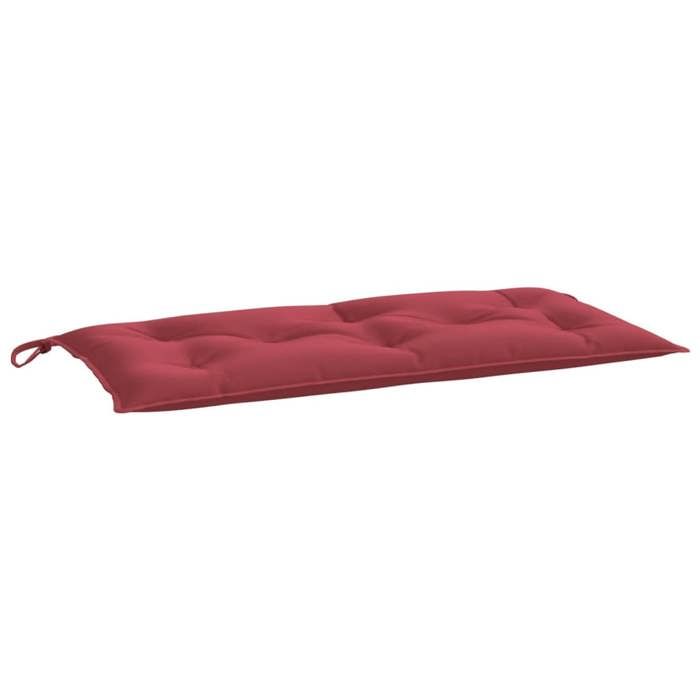 VidaXL Coussin de Banc de Jardin, Revêtement de Banc avec Jeux de Cordes, Coussin d'Extérieur Imperméable, Rouge Bordeaux 361573