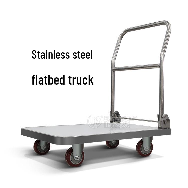 Aluminum Alloy Rubber-Bed Hand Truck for Warehouse and Construction Logistics